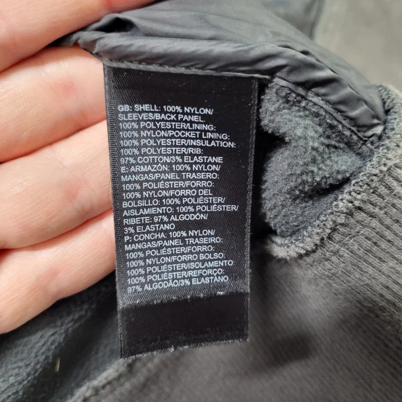 The North Face Mens Kilowatt Thermoball Hooded Jacket XL Purple Gray Puffer Coat - Picture 9 of 13